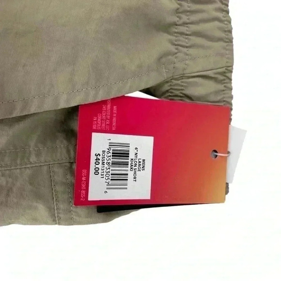 DSG SHORTS MENS LARGE 6” NYLON KHAKI ATHLETIC ACTIVEWEAR ATHLEISURE DRAWSTRING - Picture 2 of 8